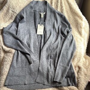 NWT Dana Buchman Gray Cardigan Sweater Size Large